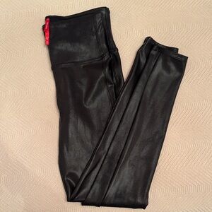 Spanx Black Faux Leather Leggings